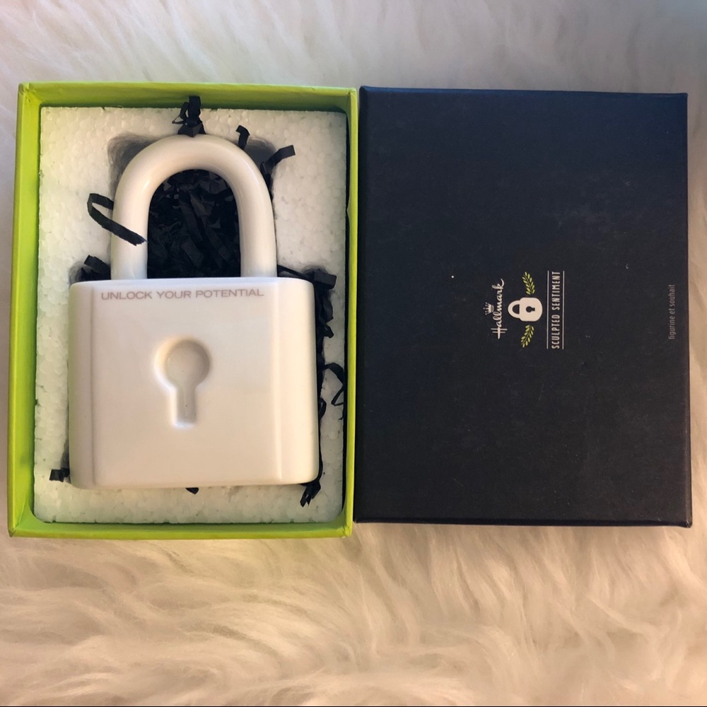 LAST CHANCE UNLOCK YOUR POTENTIAL sculpted porcelain lock
